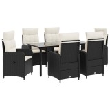 vidaXL Set masă de canapea 7 pcs Rattan PE și oțel acoperit cu pulbere 3422487