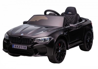 Masinuta electrica Bmw M5 Competition, 12V, 90W, 12V 14Ah roti moi, scaun tapitat, neagra foto
