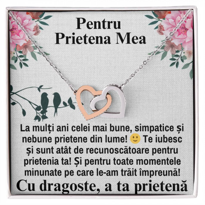 Mesaj pentru prietena, colier argint 925