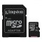 CARD MicroSD KINGSTON, 64 GB, microSDXC, clasa 10, standard UHS-I U1, &quot;SDCS2/64GB&quot; (timbru verde 0.03 lei)