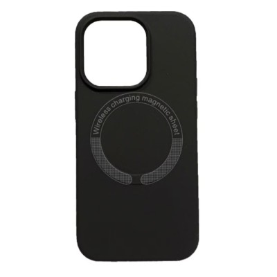 Husa Telefon Silicon MagSafe iPhone 14 6.1 Matte Black foto