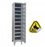 Vestiar Metalic 10 Casete, 40x50x180 cm, Inchidere Dedicata, Italia, HORECA, Gri RAL 7035, Dulap Vestiar Metalic, Vestiar Industrial