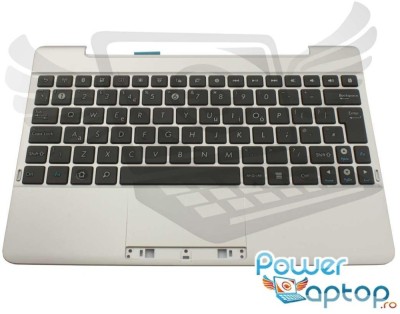 Tastatura Asus Neagra Transformer Pad TF300T cu Palmrest argintiu foto