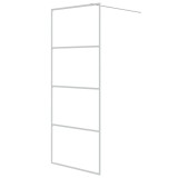 Cumpara ieftin Paravan de dus walk-in, alb, 80x195 cm, sticla ESG transparenta