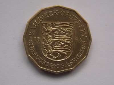 1/4 SHILLING 1964 JERSEY foto