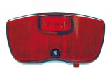 Stop Bicicleta 3 LED Rosii 105x50x30mm, Distanta Suruburi 80mm, Baterii Incluse
