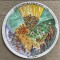 Lucrare Marcel Iancu / Janco (1895-1984), farfurie pictată datată 1983, ebraică