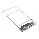 Cumpara ieftin Rack extern pentru HDD SSD 2.5 inch, USB 3.0, SATA, capacitate pana la 4TB, transparent, Oem