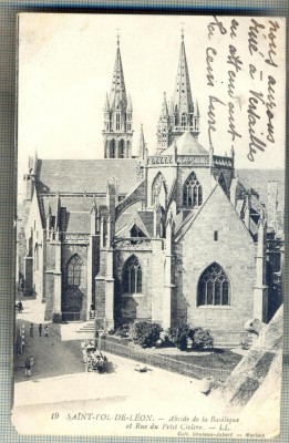 AD 131 C. P. VECHE - SAINT-POL-DE-LEON-ABSIDE BASILIQUE -FRANTA - CIRCULATA 1916 foto