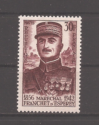 Franta 1956 - 100 de ani de la nașterea mareșalului Franchet, MNH
