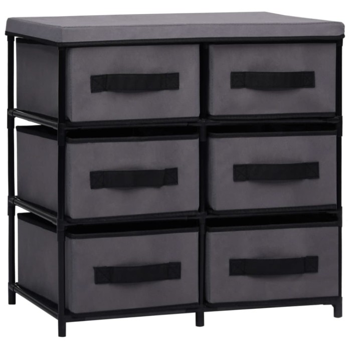 vidaXL Dulap depozitare cu 6 sertare, gri, 55x29x55 cm, oțel 288322