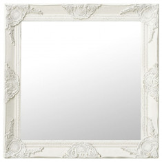 Oglinda de perete în stil baroc, alb, 60 x 60 cm GartenMobel Dekor