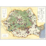 Harta economica Romania, V. Cucu si I. Petrescu-Burloiu, 1971, 50x70cm, repro