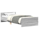 Cumpara ieftin Cadru de pat, gri sonoma, 100x200 cm, lemn prelucrat