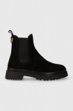 Gant botine din piele intoarsa Aligrey femei, culoarea negru, cu toc plat, 27553441.G00