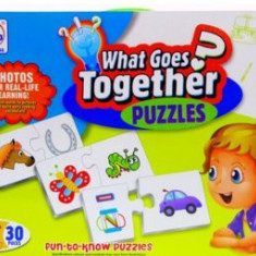 Puzzle educativ de asociere -" Ce se potriveste?"