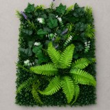 Panou Gard Viu Artificial cu Lavanda si Frunze Mixte, 40 x 60 cm