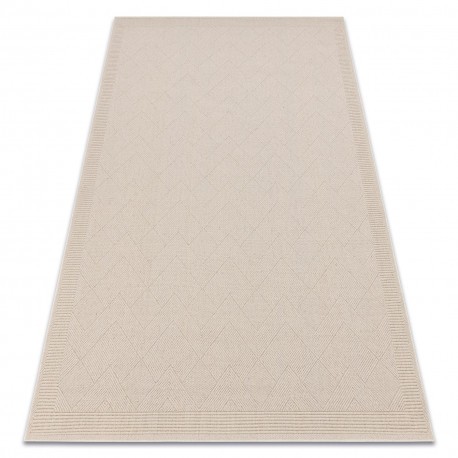 Covor din l&acirc;nă VILLA 7636/68200 Zigzag SIZAL, țesut plat bej , 240x340 cm