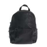 Rucsac negru minimalist cu fermoar metalic