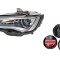 Far Audi A3 (8v), 06.2012-07.2016, 3 Usi, Sportback, partea Stanga, bi-xenon; cu lumina timp de zi tip LED; D3S+LED+PSY24W; electric; fara bec descar