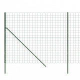 Gard plasa de sarma, verde, 1,8x10 m, otel galvanizat GartenMobel Dekor, vidaXL