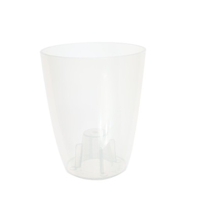 Masca ghiveci orhidee Coubi, rotunda, plastic, transparent, D 13 cm foto