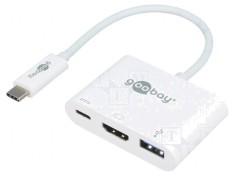Adaptor HDMI 1.4 USB 3.0 0,15m Alb 60W