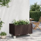 VidaXL Jardinieră de grădină cu picioare, maro, 80x50x54 cm, PP