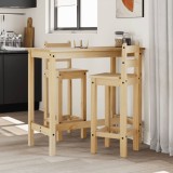 vidaXL Set mobilier de bar, 3 piese, lemn masiv de pin