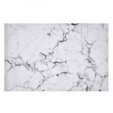 Covor de Baie Antiderapant, Model &bdquo;Marble Marmura Alba&rdquo;, Substrat Absorbant, Uscare Rapida, Dreptunghiular, 60 x 40 cm