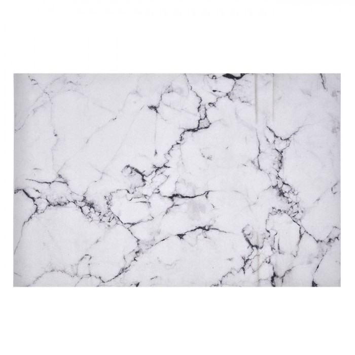 Covor de Baie Antiderapant, Model &bdquo;Marble Marmura Alba&rdquo;, Substrat Absorbant, Uscare Rapida, Dreptunghiular, 60 x 40 cm