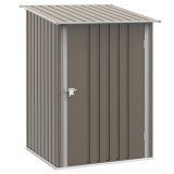 Outsunny Căsuță de Depozitare Unelte cu Acoperiș &Icirc;nclinat și &Icirc;ncuietoare, Șopron pentru Unelte, 100x103x160 cm, Maro | Aosom Romania