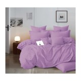 Cumpara ieftin Lenjerie de Pat Dublu Bumbac Damasc 4 Piese cu Elastic, Lila - XIA178
