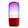 Boxa Portabila Bluetooth V-TAC, 2x3W, USB, MSD, AUX, LED RGB, Baterie 1800mAh, Rosu