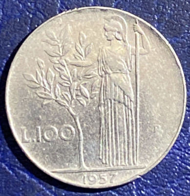 MONEDA ITALIA 100 LIRE 1957 foto