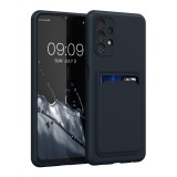 Husa Kwmobile pentru Samsung Galaxy A13, Albastru inchis, Silicon, KWM000015RP003C, Carcasa