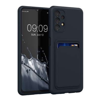 Husa Kwmobile pentru Samsung Galaxy A13, Albastru inchis, Silicon, KWM000015RP003C foto