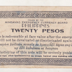 bnk bn Filipine 20 pesos 1943 Mindanao