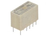 Releu Electromagnetic DPDT 5VDC 2A 0.5A/125VAC THT
