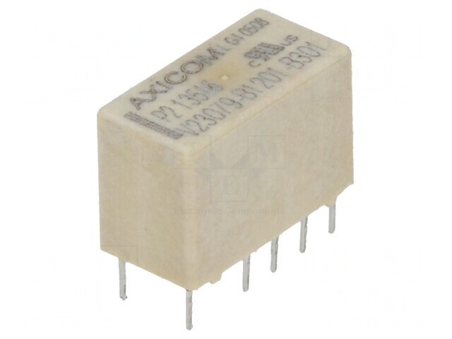 Releu Electromagnetic DPDT 5VDC 2A 0.5A/125VAC THT
