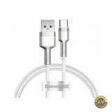 Cablu Date si Incarcare USB-A - USB-C Baseus Cafule Metal Series 66W 2m Alb CAKF000202