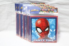 Set 8 invitatie cu plic petrecere aniversare copii 12x12 cm Marvel Spider-Man Party Time