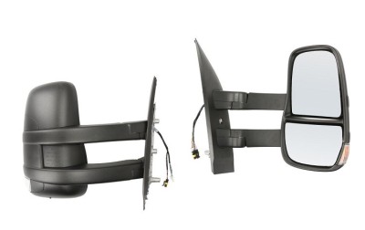 Oglinda usa exterioara Iveco Daily, 07.2014-, partea Dreapta, reglare electrica; textil; incalzit; sticla convexa; geam cromat; 9 pini; cu Lucas; bra foto