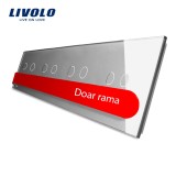 Cumpara ieftin Panou intrerupator dublu+dublu+dublu+dublu cu touch Livolo din sticla SmartElectro IntelligentHouse