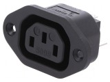Conector alimentare AC 10A 250VAC IEC 60320 soclu mamă 40mm