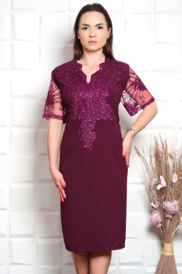 Rochie de Ocazie Silvi Marsala - 46Marimea foto