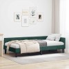 VidaXL Cadru de pat colțar cu headboard Verde &icirc;nchis 100 x 200 cm 42016166