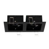Rama spot dublu Zara 2XGU10 180X100mm, negru, Metsan