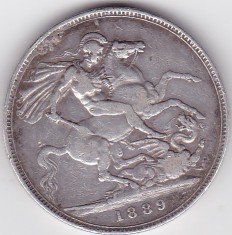 Marea Britanie ANGLIA 1 CROWN 1889 Victoria