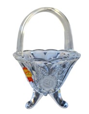 COSULET VINTAGE DIN CRISTAL MASIV CU MANER DIN PLASTIC